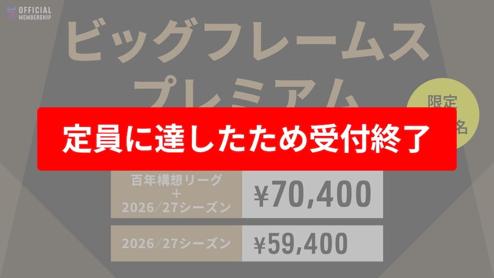 ビッグフレームス プレミアム 限定500名 直筆サイン入りグッズなどプレミアムな特典をお届け！