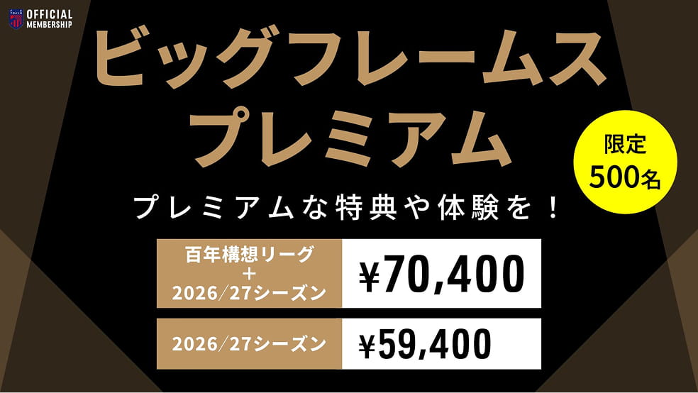 ビッグフレームス プレミアム 限定500名 直筆サイン入りグッズなどプレミアムな特典をお届け！