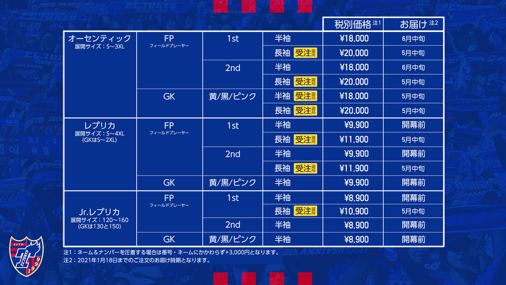2021シーズン新ユニフォームについて｜ニュース｜FC東京