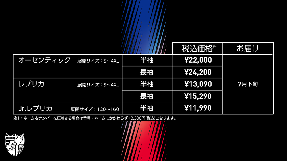 5/18 追記】2021シーズン3rdユニフォーム着用および受注販売開始